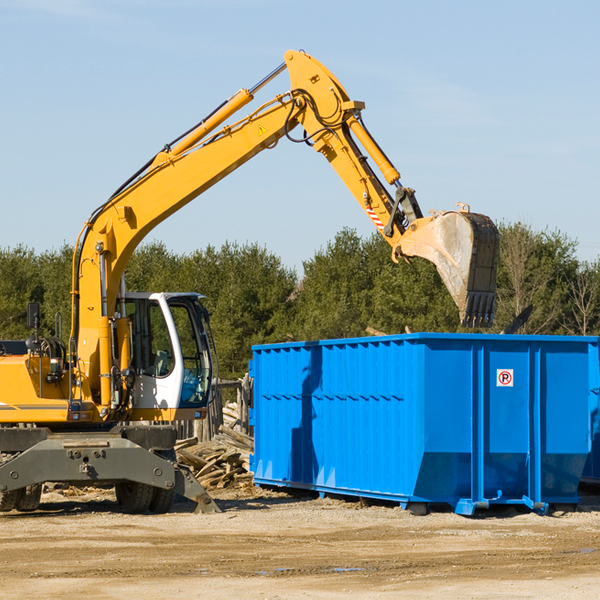 how does a residential dumpster rental service work in Steward